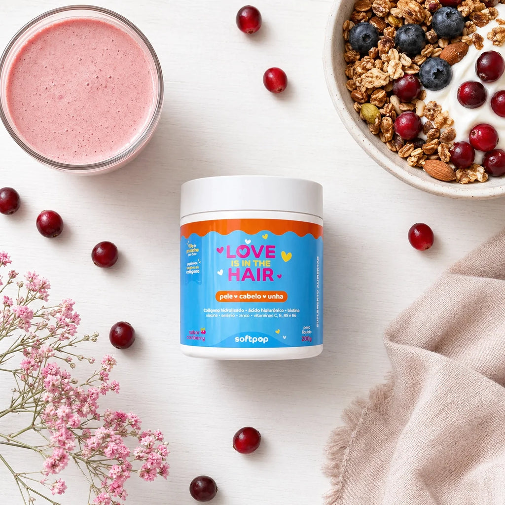 Colágeno SOFTPOP no flatlay matinal