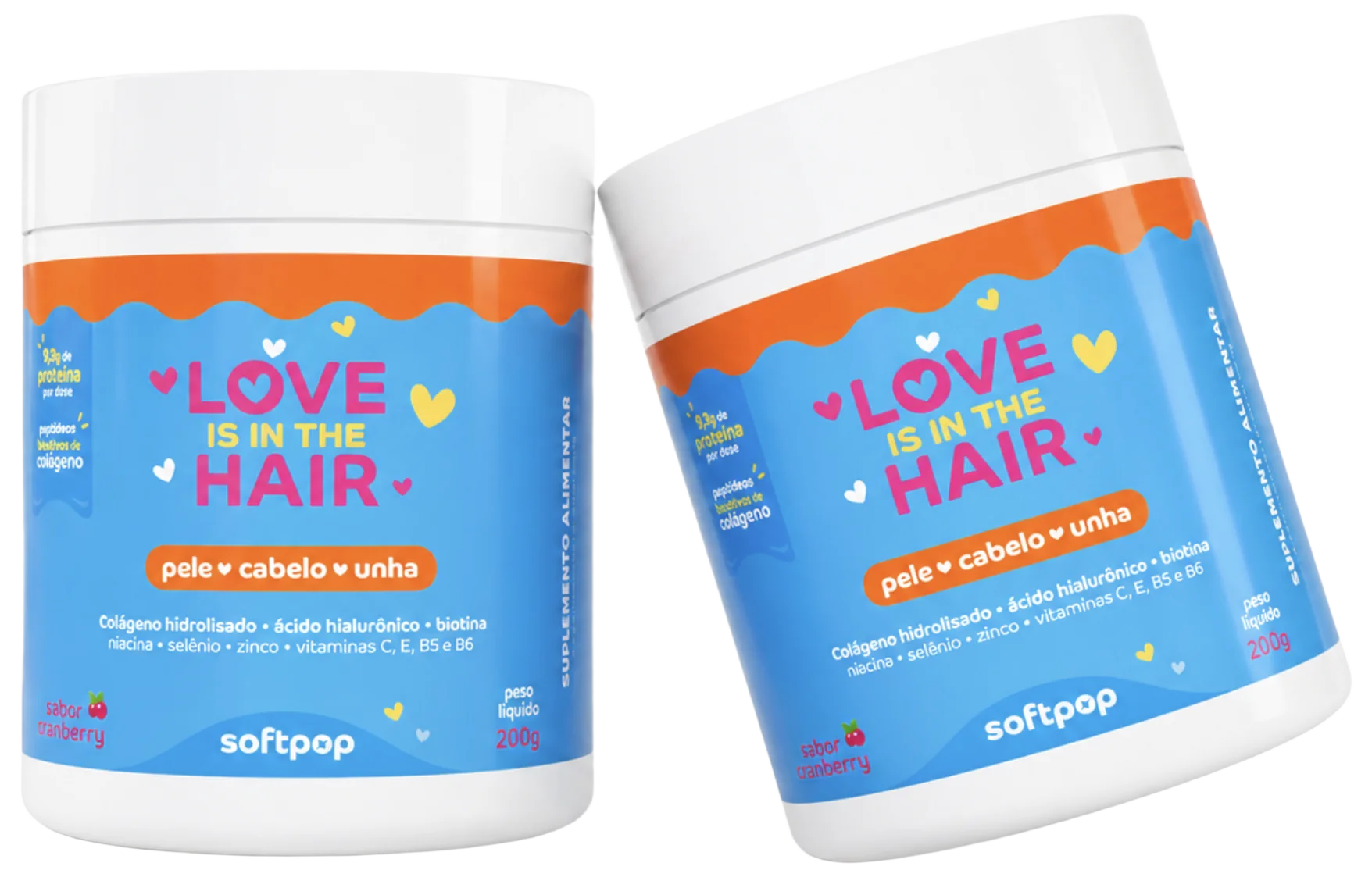 Kit com 2 potes de colágeno SOFTPOP