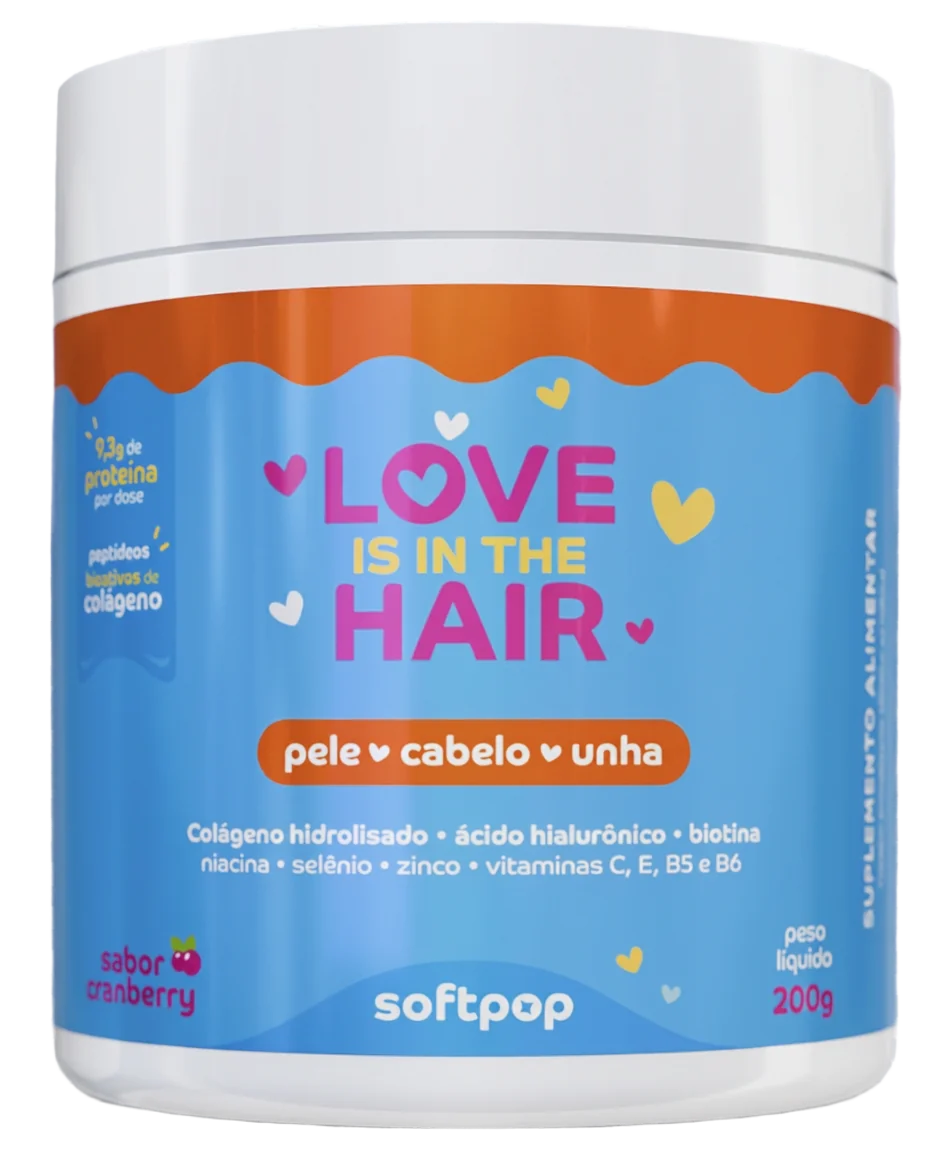Pote do colágeno em pó SOFTPOP sabor cranberry