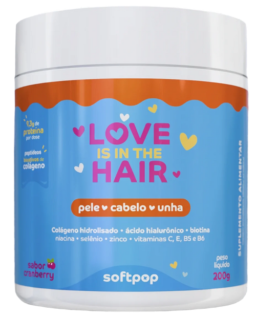 Pote do colágeno em pó SOFTPOP sabor cranberry